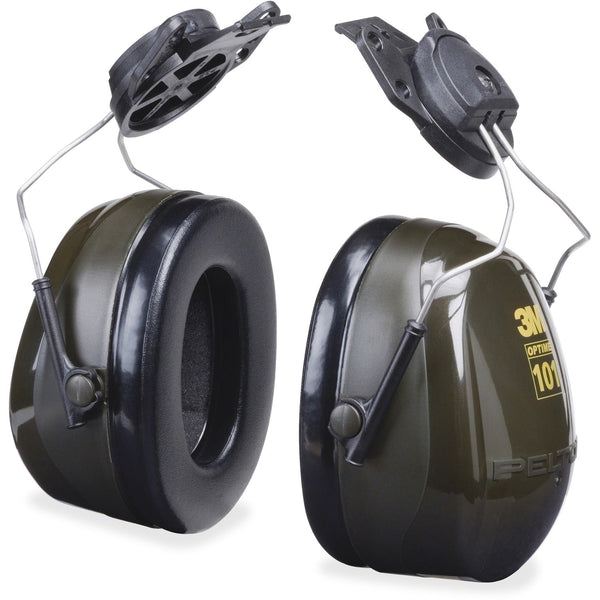 Peltor PELTOR™ Optime™ 101 Earmuff, 24 dB NRR, Dark Green, Cap Mount (247-H7P3E) Each