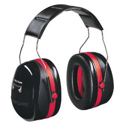 Peltor PELTOR™ Optime™ 105 Earmuff, 30 dB NRR, Black/Red, Over-the-Head (247-H10A) Each