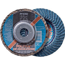 Pferd Inc POLIFAN Flap Discs, 4 1/2 in, 50 Grit, 5/8 Arbor, 13,300 rpm (419-62952) Each