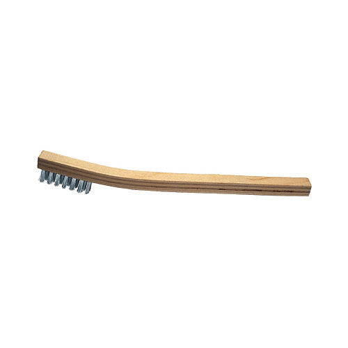 Pferd Inc Welder's Toothbrushes with Stainless Steel Wire, 7-1/2 in L, 3x7 Rows, Bent Wood Handle (410-85055) Each