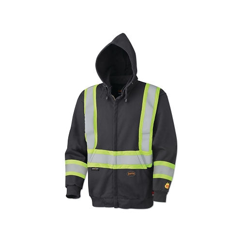 Pioneer 337SFU/338SFU Flame Resistant Zip-Style Safety Hoodie, XL, Black (852-V2570470U-XL) Each