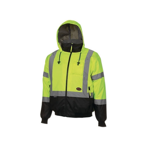 Pioneer 5209U Class 3 High Visibility Safety Bomber Jacket, Polyfill, Large, Y/G (852-V1130460U-L) Each