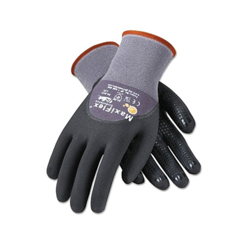 PIP MaxiFlex Endurance Gloves, X-Large, Black/Gray, Palm and Finger Coated (112-34-844XL) 1 Dozen