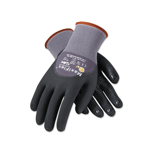 PIP MaxiFlex Endurance Gloves, Large, Black/Gray, Palm, Finger and Knuckle Coated (112-34-845L) 1 Dozen