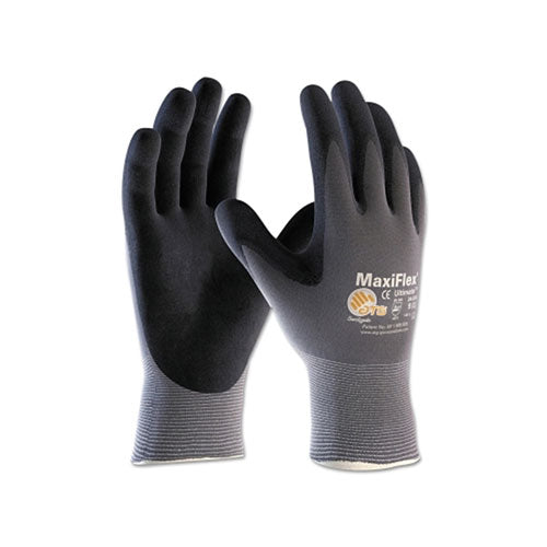 PIP MaxiFlex® Ultimate™ Nitrile Coated Micro-Foam Grip Gloves, Medium, Black/Gray (112-34-874M) 1 Dozen