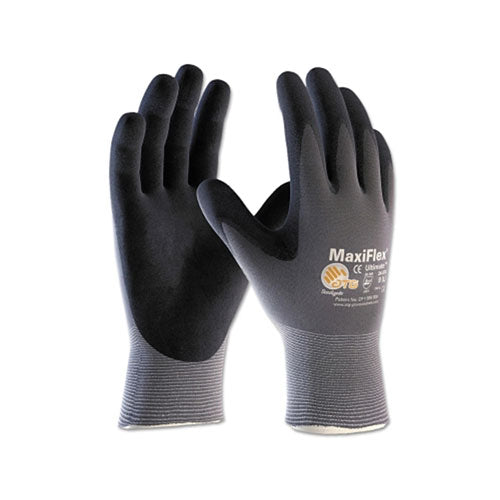PIP MaxiFlex® Ultimate™ Nitrile Coated Micro-Foam Grip Gloves, 2X-Large, Black/Gray (112-34-874XXL) 1 Dozen