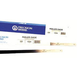 Precision Brand Flat Length Steel Feeler Gauges, 0.020 in, 12 in Length (605-19595) Box of 12