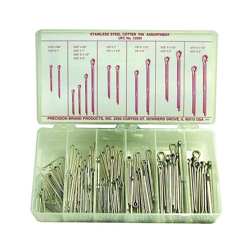 Precision Brand Cotter Pin Assortments, Stainless Steel (605-12995) Each