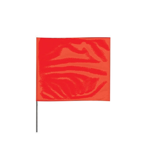 Presco Stake Flags, 2 in x 3 in, 18 in Height, Red (764-2318R) Bundle of 100