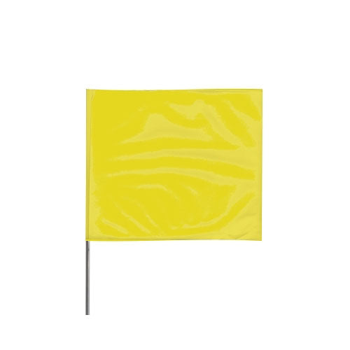 Presco Stake Flags, 2 in x 3 in, 21 in Height, Yellow (764-2321Y) Bundle of 100