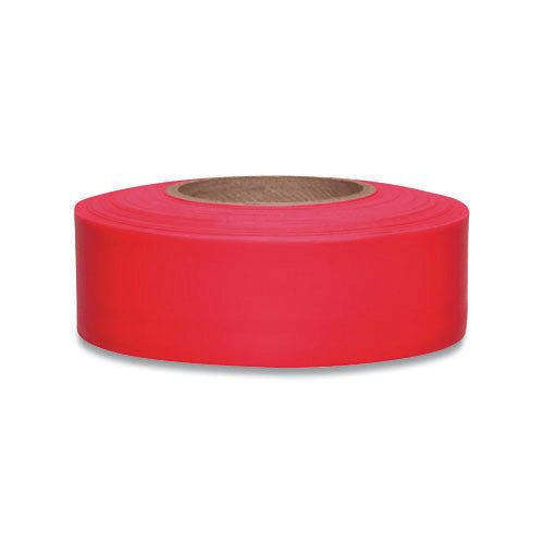 Presco Taffeta Flagging Tape, 1-3/16 in x 150 ft, Flourescent Red (764-TFRG) Case of 12