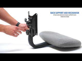 Boss Ergonomic Works Adjustable Drafting Chair with Adjustable Arms, Black (B1616-BK) Each