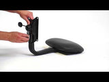 Boss Black Antimicrobial Vinyl Medical Stool w/Back Cushion (B245-BK) Each