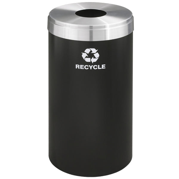 Glaro Value Series® Glaro 23-Gallon VALUE SERIES Single-Purpose Recycling Container - Quick Ship (QS-GLARO-B-1542-BK-SA) Each
