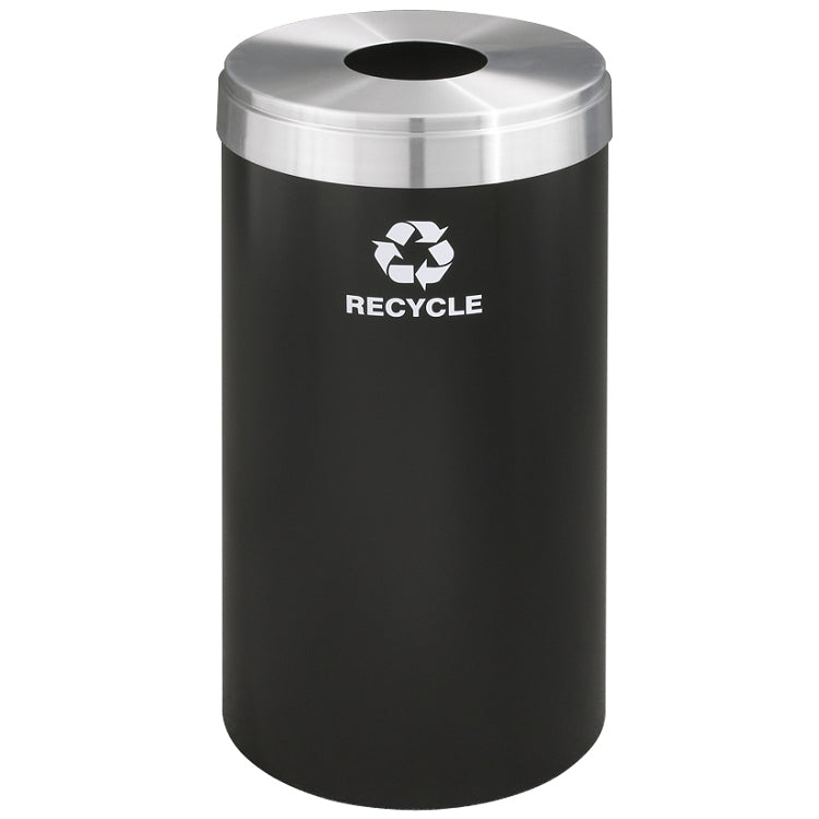 Glaro Value Series® Glaro 23-Gallon VALUE SERIES Single-Purpose Recycling Container - Quick Ship (QS-GLARO-B-1542-BK-SA) Each