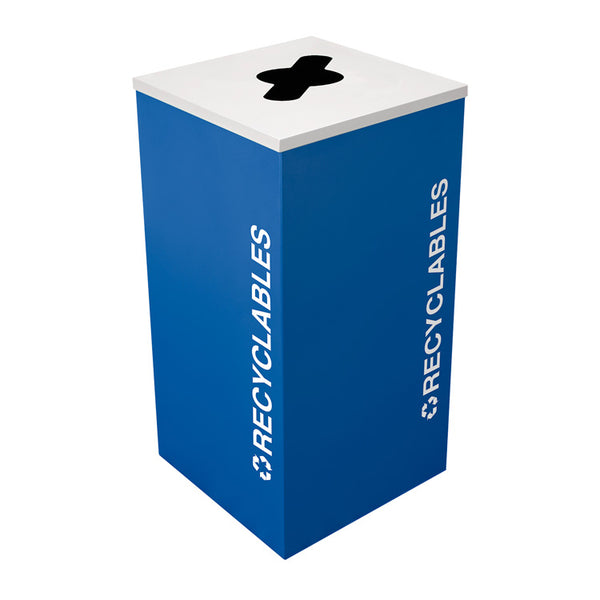 Kaleidoscope One-Stream Square Recycling Container (5218) Each