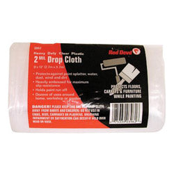 Red Devil 2-MIL. 9'X12' PLASTIC DROP CLOTH (630-3962) Each