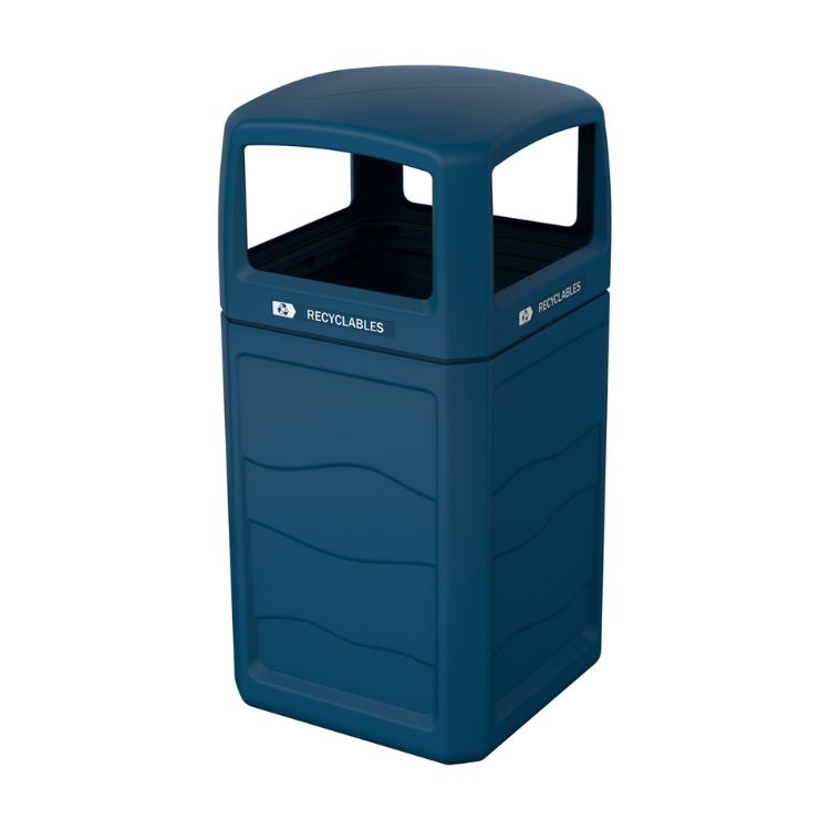 Renegade Outdoor Recycling Container with Full Open Top (4186) Each