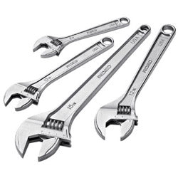 Ridgid Adjustable Wrenches, 10 in Long, 1 1/8 in Opening, Cobalt Plated (632-86912) Each