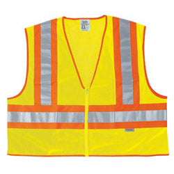 River City™ Luminator Class II Safety Vests, Large, Lime (611-WCCL2LL) Each
