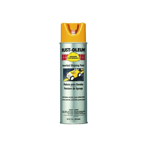 Rust-Oleum High Performance 2300 System Inverted Striping Paint, 18 oz, Yellow, Matte (647-2348838V) Case of 6