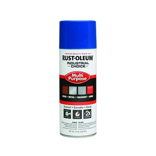 Rust-Oleum Industrial Choice 1600 System Enamel Aerosols, 12 oz, True Blue, High-Gloss (647-1626830V) Case of 6