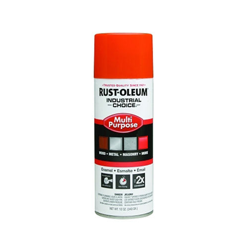 Rust-Oleum Industrial Choice 1600 System Enamel Aerosols,12oz, OSHA Safety Orange, Hi-Gloss (647-1653830V) Case of 6