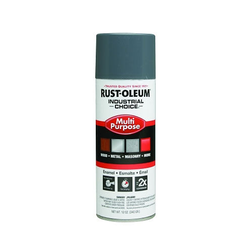 Rust-Oleum Industrial Choice 1600 System Enamel Aerosols, 12 oz, Universal Gray, High-Gloss (647-1686830V) Case of 6