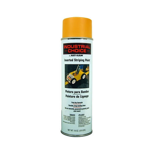 Rust-Oleum Industrial Choice S1600 System Inverted Striping Paint, 18 oz, Yellow (647-1648838V) Case of 6