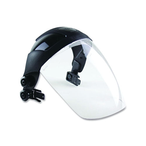 Sellstrom DP4™ Series Multi-Purpose Faceshield, Window & Ratcheting Headgear, Unv Hard Hat Slot Adaptor, Clear, 9 in H x 12.125 in L (851-S32012) Each