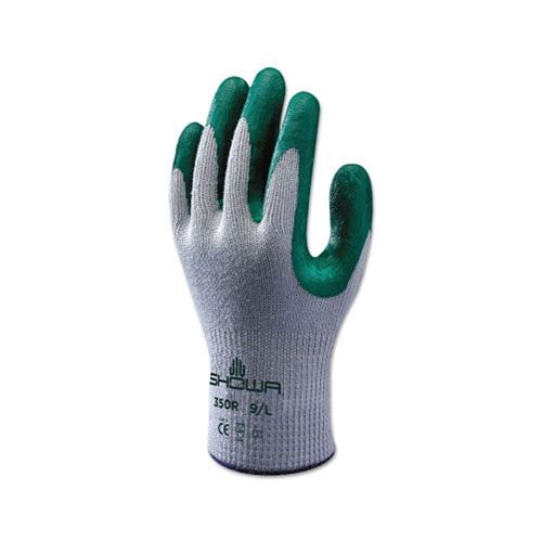 Showa Atlas Fit® 350 Nitrile-Coated Glove, Small, Gray/Green (845-350S-07) 1 Dozen