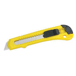 Stanley Bostitch® Retractable Pocket Cutter, 6 in L, Snap-Off, Carbon Steel, Yellow (680-10-143P) Case of 30