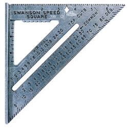 Swanson Tools Speed® Square, 7 in L, Heavy-Gauge Billet Aluminum Alloy (698-S0101) Each