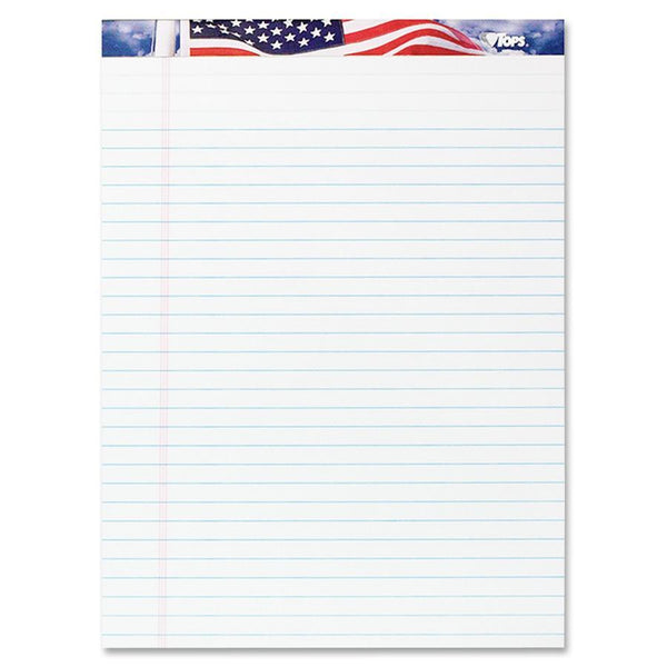 TOPS Writing Tablet, American Pride, Perforated, 8 1/2&quot;x11 3/4&quot; (TOP75113) Pack of 3