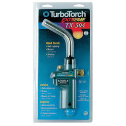 Turbotorch Extreme® TX500 Series Self-Igniting Swirl Hand Torch, TX-504, MAPP®/Propane, Includes TX-504 Tip (341-0386-1293) Each