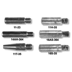 Tweco Standard Contact Tips For Weldskill Gun, 0.045 in Wire, 0.054 in Tip, Standard Contact Tip, WS14H (358-1140-1244) Each