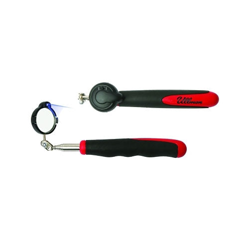 Ullman Devices Corporation Lighted Inspection Mirrors, 1 3/8 in Dia., 6 3/4 in-35 1/2 in L (758-HTE-2LT) Each