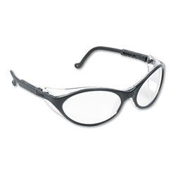 Uvex Bandit Eyewear, Amber Lens, Polycarbonate, Anti-Scratch, HC, Black Frame (UVXS1601) Each