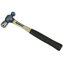 Vaughan Ball Pein Hammer, Straight Fiberglass Handle, 13 in, Forged Steel 16 oz Head (770-FS016) Each