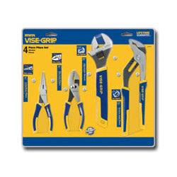 Vise Grip 4-pc ProPlier Sets, 6in Long Nose/6in Slip Joint/10in Pliers/Tray (VGP2078705) Each