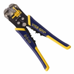 Vise Grip Self-Adjusting Wire Stripper, 8 in, 10-24 AWG, Blue/Yellow Handle, Cushion Grip (VGP2078300) Each
