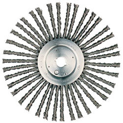 Weiler Cable Twist Wire Wheels, 12 in D x 3/8 in W, .035 in Steel Wire, 52 Knots (804-94026) Each