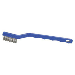 Weiler Small Hand Scratch Brushes, 7 1/2 in, 3X7 Rows, White Nylon Wire, Plastic Handle (804-44609) Each