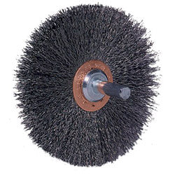 Weiler Stem-Mounted Wide Conflex Brush, 1 1/2 in D x 1/2 W, .008 Steel Wire, 20,000 rpm (804-17603) Each