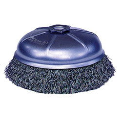 Weiler Crimped Wire Cup Brush, 3 in dia, 5/8-11 UNC Arbor, 0.014 in Steel Wire (804-13245) Each