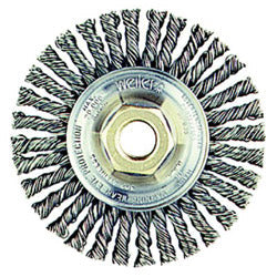 Weiler Roughneck® Stringer Bead Wheel, 7 in dia x 3/16 in W Face, 0.020 in Steel Wire, 9000 RPM (804-09000) Case of 10