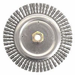 Weiler Dually® Stringer Bead Wheel, 7 in dia x 3/16 in W Face, 0.020 in Steel Wire, 9000 RPM (804-79800) Each