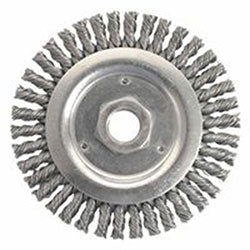 Weiler Dually® Stringer Bead Wheel, 4-1/2 in dia x 3/16 W Face, 0.020 in Steel Wire, 15000 RPM (804-79801) Each