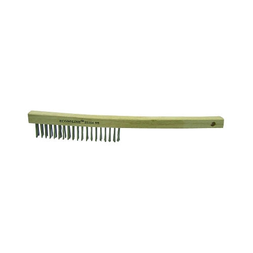 Weiler Economy Scratch Brushes, 3 X 19 Rows, Wire, Curved Hardwood Handle (804-25154) Each