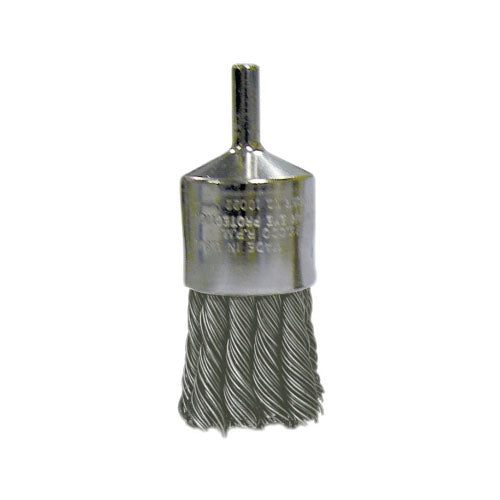 Weiler Nickel Plated End Brush, Stainless Steel, 1-1/8 in x 0.014 in, 22,000 rpm (804-10392) Pack of 10